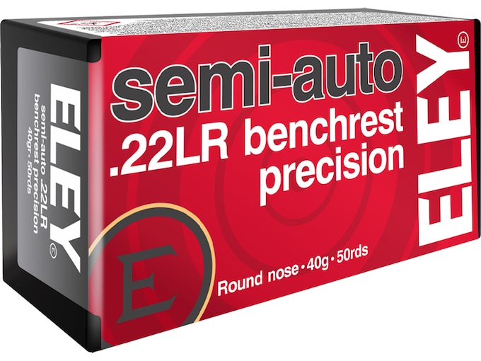 Authentic Eley Semi-Auto Benchrest Precision 22LR Ammo 40 Grain Round Nose