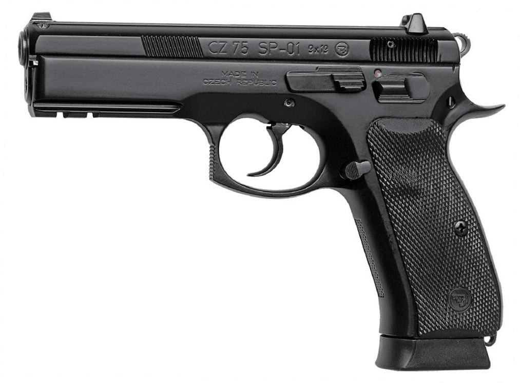 CZ 75 SP-01 9mm 4.6″ Barrel 18-Rounds Night Sights – 9mm