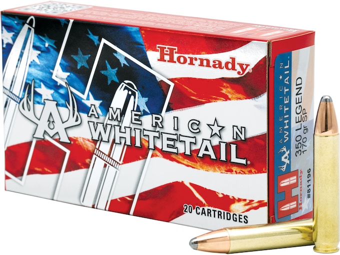 Hornady American Whitetail 350 Legend Ammo 170 Grain Hornady Interlock Jacketed Soft Point 300rounds – Best Price