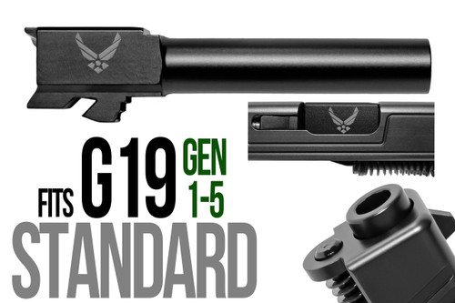Combat Armory 9mm Flush-Fit Barrel for Glock 19, Air Force Logo