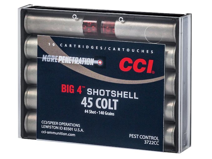 CCI Big 4 Shotshell 45 Colt (Long Colt) Ammo 140 Grain Lead Shot 200 Rounds