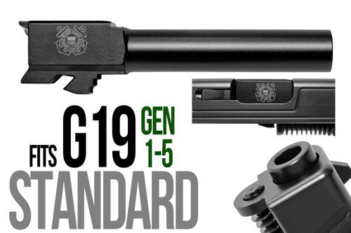 Combat Armory 9mm Flush-Fit Barrel for Glock 19, Coast Guard Logo