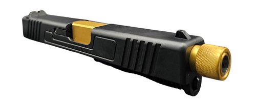 Complete Slide for Glock 19 Gen3, Radius, Gold