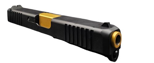 Complete Slide for Glock 19 Gen3, Radius, Gold, Threaded