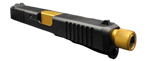 Complete Slide for Glock 19 Gen3, Tapered Nose, Gold