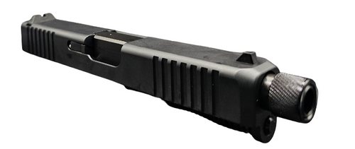 Complete Slide for Glock 19 Gen3, Tapered Nose, Gold, Threaded