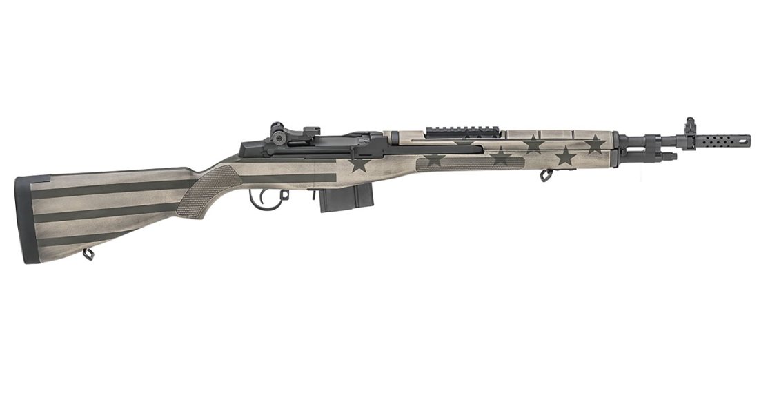Springfield Armory M1A Scout Squad 308 with Sand/OD Green American Flag Stock (Display Model)