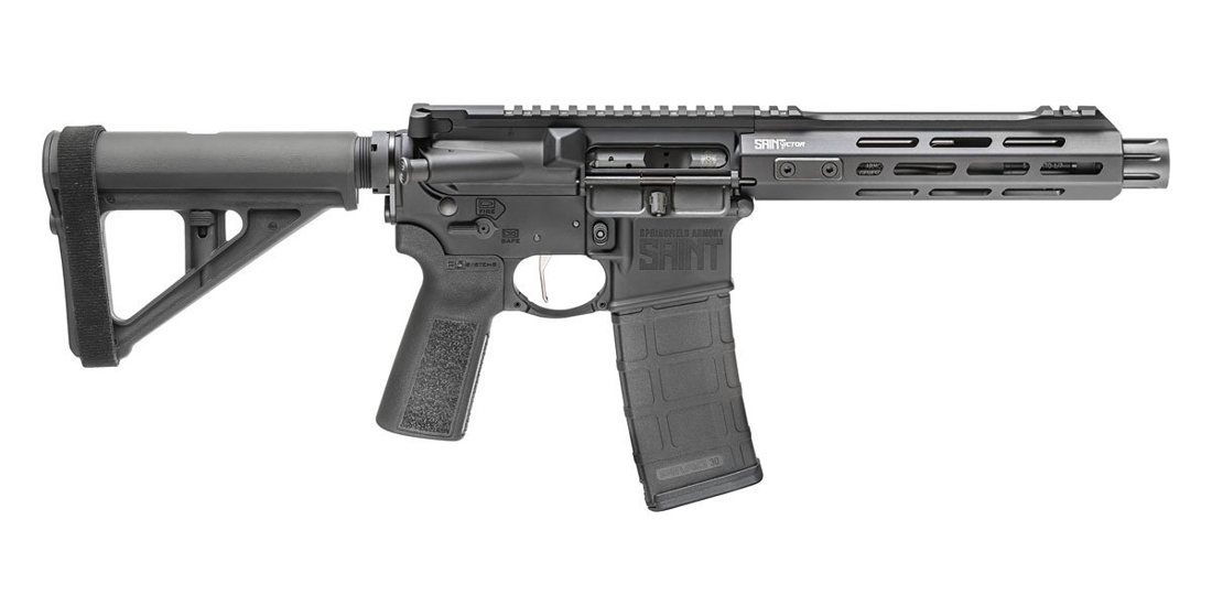 Springfield Armory Saint Victor 5.56mm AR-15 Pistol with Magpul BTR Pistol Stabilizing Brace