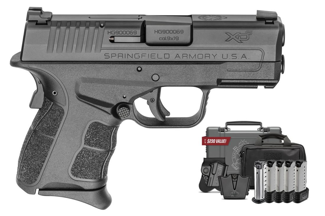 Springfield Armory XDS Mod.2 9mm Instant Gear Up Package with Front Night Sight, 5 Mags, Range Bag, Holster and Mag Pouch
