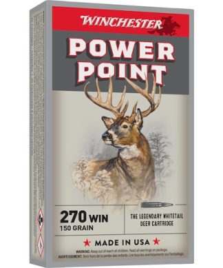 Real Winchester Power Point 270 Winchester Ammo 150 Grain Jacketed Soft Point 200rounds - Conway Hunting Supply | Firearms, Ammo & Gear