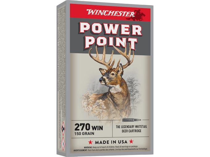 Order Winchester Power Point 270 Winchester Ammo 150 Grain Jacketed Soft Point 200rounds Online