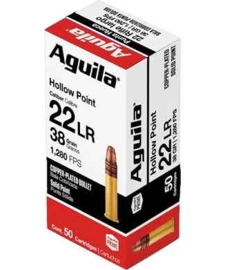 Aguila Super Extra High Velocity 22LR Ammo 38 Grain Plated Hollow Point - Conway Hunting Supply | Firearms, Ammo & Gear