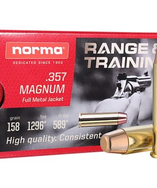 Norma Range & Training 357 Magnum Ammo 158 Grain Full Metal Jacket 500 rounds - Best Price - Conway Hunting Supply | Firearms, Ammo & Gear