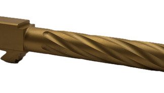 Fits Glock 19 9mm Match Thin Spiral Fluted Barrel in Gold - Conway Hunting Supply | Firearms, Ammo & Gear