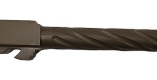 Fits Glock 17 9mm Match Thick Spiral Fluted Barrel Threaded in Dark Earth - Conway Hunting Supply | Firearms, Ammo & Gear