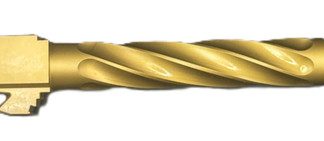 Fits Glock 19 9mm Match Chunky Spiral Fluted Barrel Threaded in Gold - Conway Hunting Supply | Firearms, Ammo & Gear