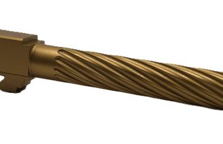Fits Glock 17 9mm Match 5 Sided Flat Fluted Threaded Barrel in Gold - Conway Hunting Supply | Firearms, Ammo & Gear