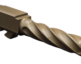 Fits Glock 19 9mm Match Chunky Spiral Fluted Barrel Threaded in Dark Earth - Conway Hunting Supply | Firearms, Ammo & Gear