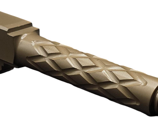 Fits Glock 19 9mm Match Diamond Weave Fluted Barrel in Dark Earth - Conway Hunting Supply | Firearms, Ammo & Gear