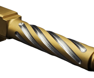 Fits Glock 19 9mm Match Thin Spiral Barrel Threaded 2 Tone in Gold - Conway Hunting Supply | Firearms, Ammo & Gear