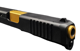 Slide Fits Glock 19 Gen3 Fully Assembled Radius in Gold Threaded - Conway Hunting Supply | Firearms, Ammo & Gear