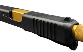 Slide Fits Glock 19 Gen3 Fully Assembled Tapered Nose In Gold - Conway Hunting Supply | Firearms, Ammo & Gear