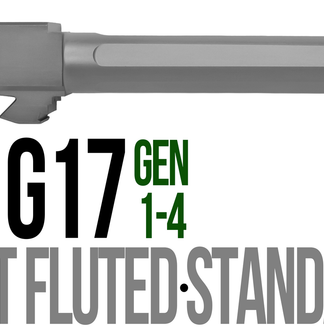 Fits Glock 19 9mm Match Thick Spiral Fluted Barrel Flush Fit in Flat Gray - Conway Hunting Supply | Firearms, Ammo & Gear