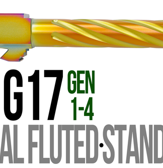 Fits Glock 17 9mm Match Thick Spiral Fluted Barrel Threaded in Chameleon - Conway Hunting Supply | Firearms, Ammo & Gear