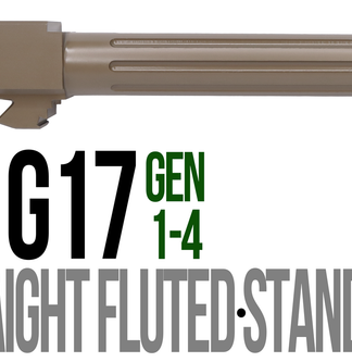 Fits Glock 17 9mm Match Straight Fluted Barrel Threaded in Dark Earth - Conway Hunting Supply | Firearms, Ammo & Gear