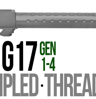 Fits Glock 17 9mm Match Grade Barrel Golf Ball Dimpled in Flat Gray - Conway Hunting Supply | Firearms, Ammo & Gear