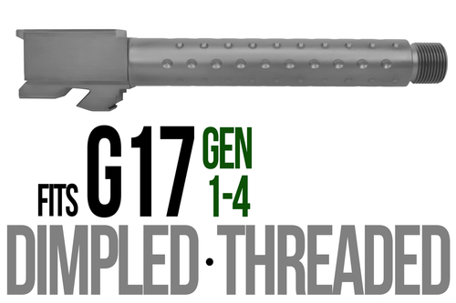 Fits Glock 17 9mm Match Grade Barrel Golf Ball Dimpled in Flat Gray - Conway Hunting Supply | Firearms, Ammo & Gear