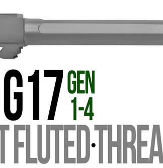 Fits Glock 17 9mm Match Thick Spiral Fluted Barrel Naked Stainless Steel - Conway Hunting Supply | Firearms, Ammo & Gear