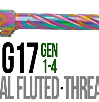 Fits Glock 17 9mm Match Thick Spiral Fluted Barrel in Chameleon - Conway Hunting Supply | Firearms, Ammo & Gear