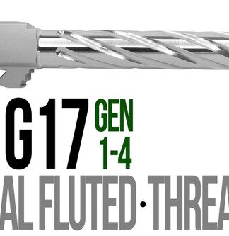 Fits Glock 19 9mm Match Thick Spiral Fluted Barrel Threaded Naked Stainless Steel - Conway Hunting Supply | Firearms, Ammo & Gear