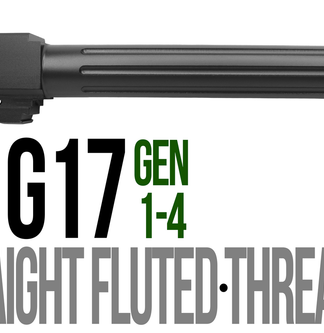 Fits Glock 17 9mm Match Thick Spiral Fluted Barrel Threaded in Black - Conway Hunting Supply | Firearms, Ammo & Gear