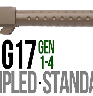 Fits Glock 17 9mm Match Golf Ball Dimpled Barrel Threaded in Dark Earth - Conway Hunting Supply | Firearms, Ammo & Gear