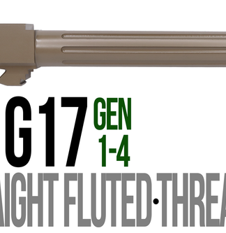 Fits Glock 17 9mm Match Golf Ball Dimpled Threaded Barrel in GOLD - Conway Hunting Supply | Firearms, Ammo & Gear