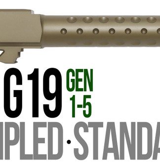 Fits Glock 19 9mm Match 5 Sided Flat Fluted Barrel in Dark Earth - Conway Hunting Supply | Firearms, Ammo & Gear