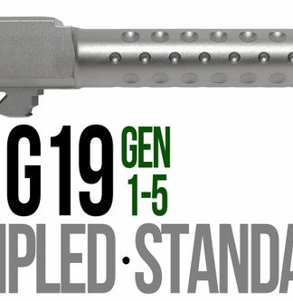 Fits Glock 19 9mm Match Straight Fluted Barrel Threaded in Flat Gray - Conway Hunting Supply | Firearms, Ammo & Gear