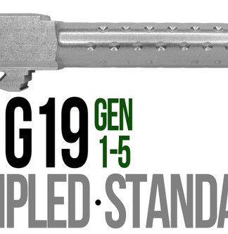 Fits Glock 19 9mm Match Golf Ball Dimpled Barrel Threaded Naked Stainless Steel - Conway Hunting Supply | Firearms, Ammo & Gear