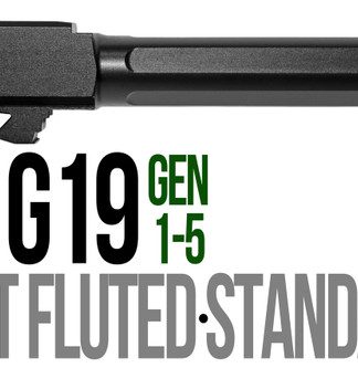 Fits Glock 19 9mm Match 5 Sided Flat Fluted Threaded Barrel - Conway Hunting Supply | Firearms, Ammo & Gear