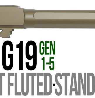 Fits Glock 19 9mm Match Thick Spiral Fluted Barrel in Black - Conway Hunting Supply | Firearms, Ammo & Gear