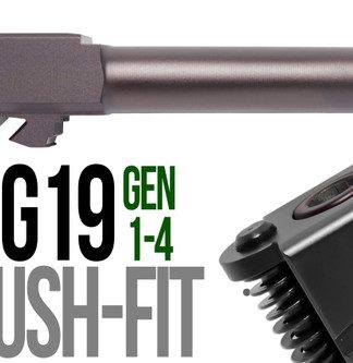 Fits Glock 19 9mm Match Thick Spiral Fluted Barrel Threaded in Plum - Conway Hunting Supply | Firearms, Ammo & Gear