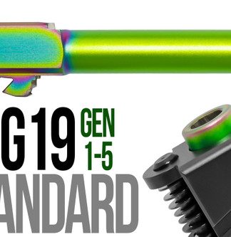 Fits Glock 19 9mm Match Golf Ball Dimpled Barrel Threaded in Chameleon - Conway Hunting Supply | Firearms, Ammo & Gear