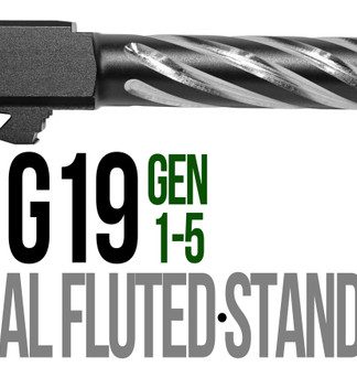 Fits Glock 19 9mm Match Golf Ball Dimpled Barrel 2 Tone - Conway Hunting Supply | Firearms, Ammo & Gear