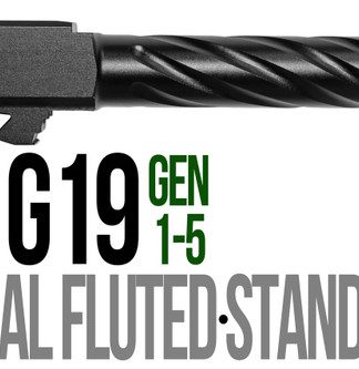 Fits Glock 19 9mm Match Thick Spiral Fluted Barrel in Gold - Conway Hunting Supply | Firearms, Ammo & Gear