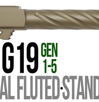 Fits Glock 19 9mm Match Golf Ball Dimpled Barrel in Dark Earth - Conway Hunting Supply | Firearms, Ammo & Gear