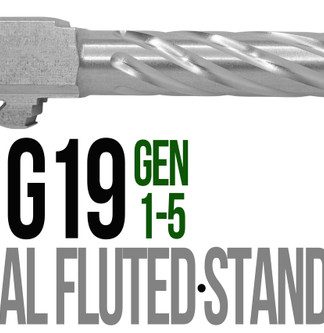 Fits Glock 19 9mm Match Golf Ball Dimpled Barrel Naked Stainless Steel - Conway Hunting Supply | Firearms, Ammo & Gear