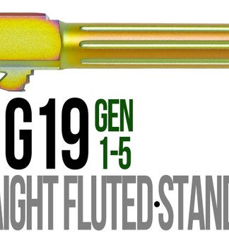 Fits Glock 19 9mm Match Straight Fluted Barrel in Gold - Conway Hunting Supply | Firearms, Ammo & Gear