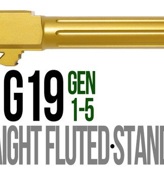 Fits Glock 19 9mm Match Golf Ball Dimpled Barrel in Gold - Conway Hunting Supply | Firearms, Ammo & Gear